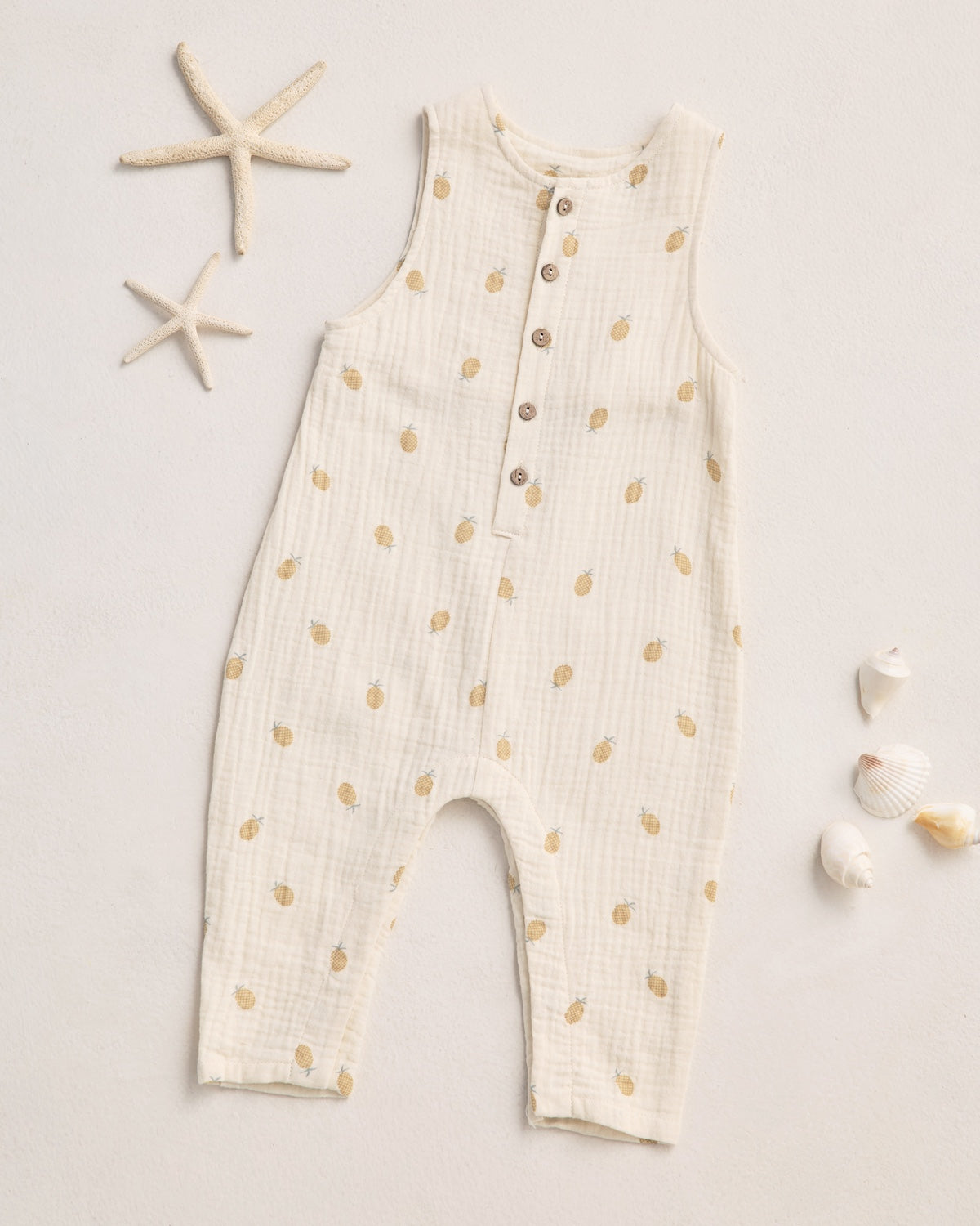 Rylee + Cru Button Jumpsuit - Pineapple