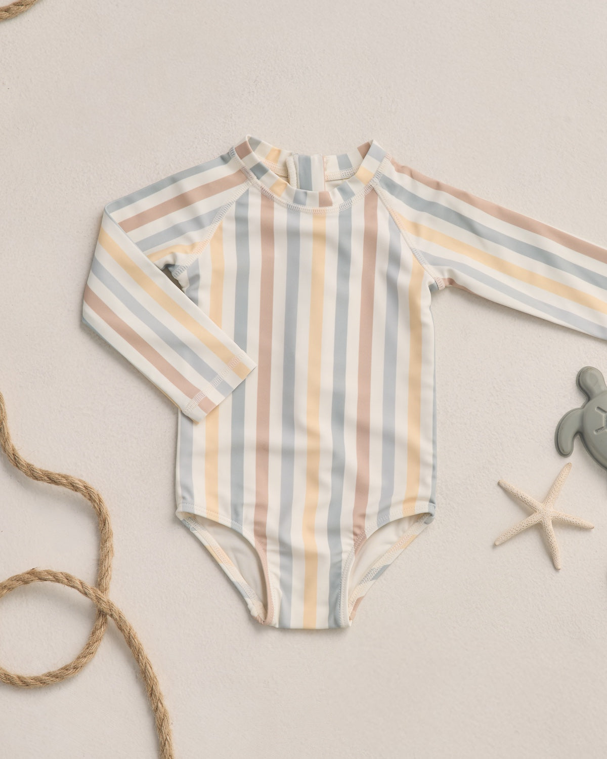 Rylee + Cru Delphine Rashguard One Piece - Valencia Stripe