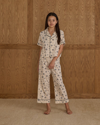 Rylee + Cru Teen Woven Pajama Set - Blue Floral
