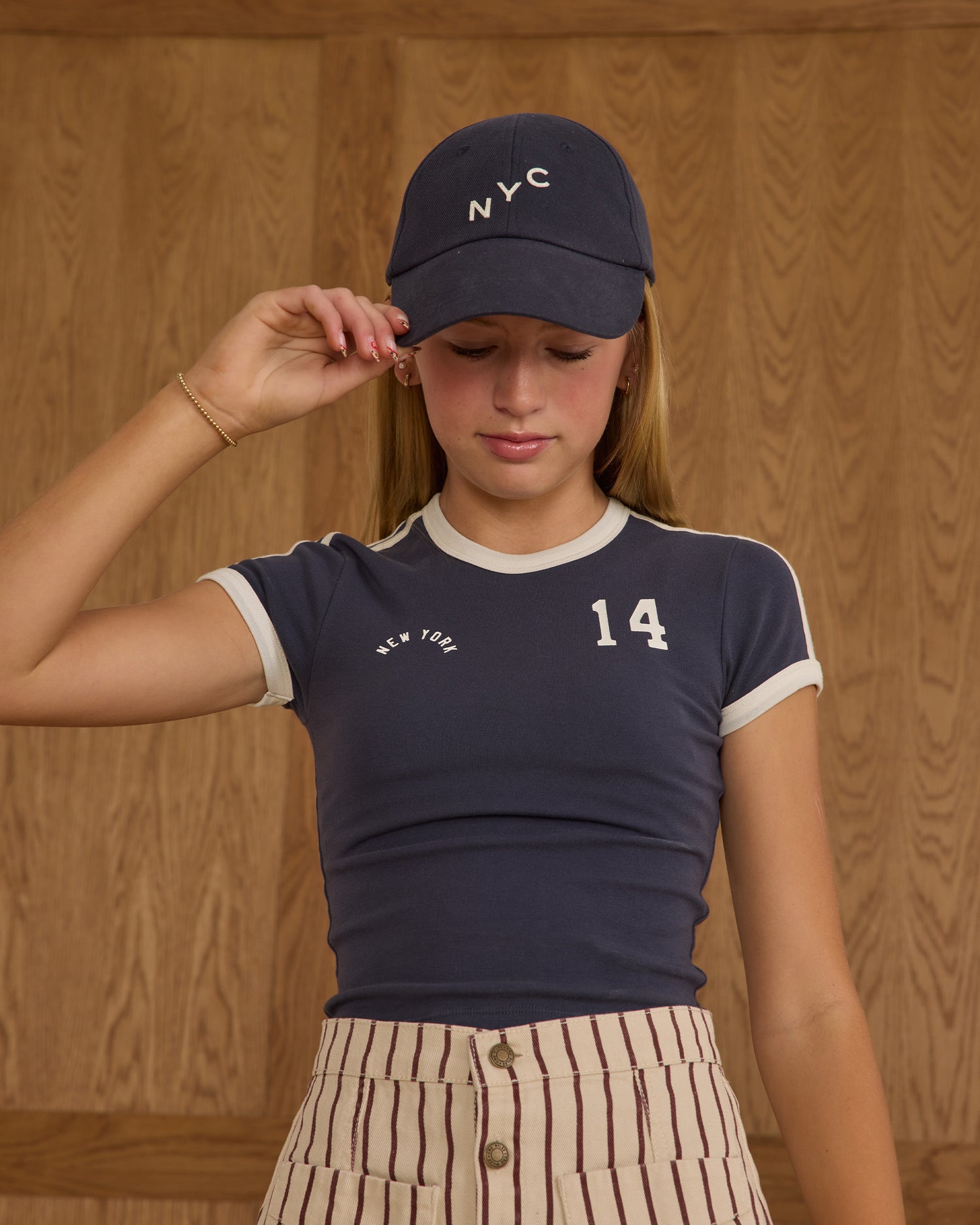Rylee + Cru Teen Baby Tee - Navy