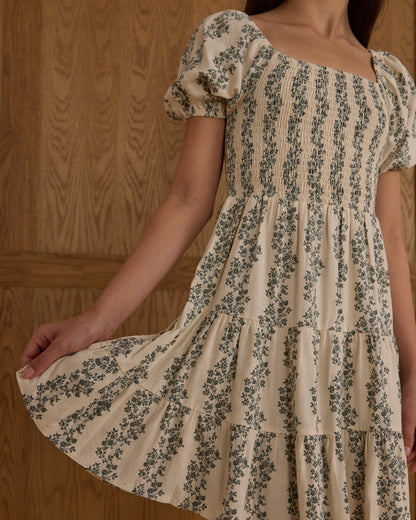 Rylee + Cru Teen Emily Dress - Green Vines