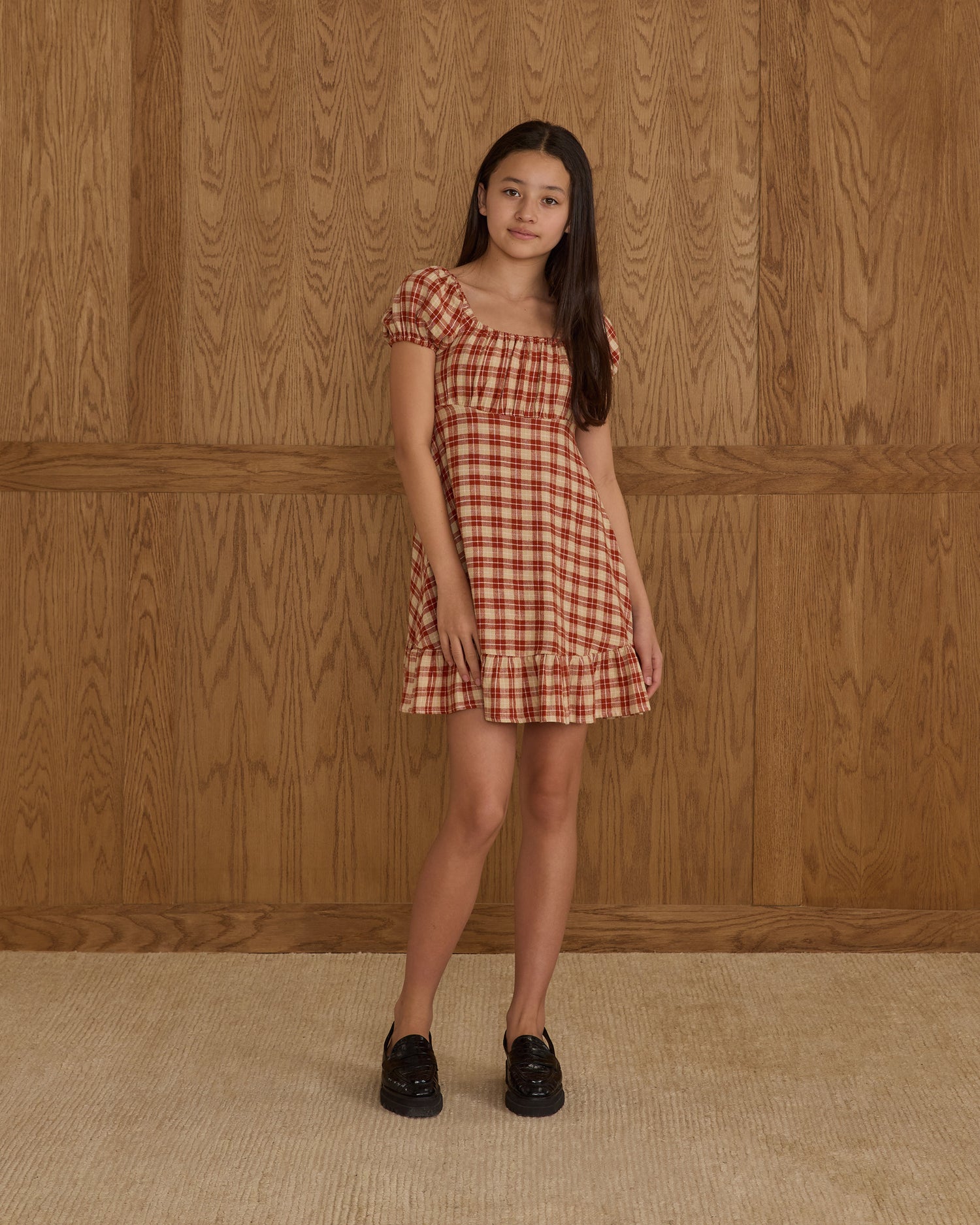 Rylee + Cru Teen Liv Dress - Red Plaid