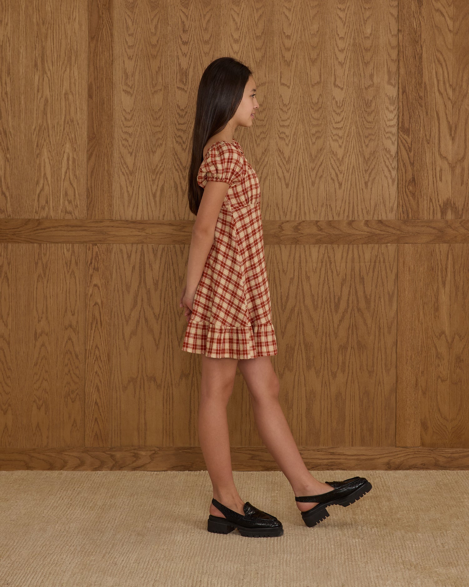 Rylee + Cru Teen Liv Dress - Red Plaid