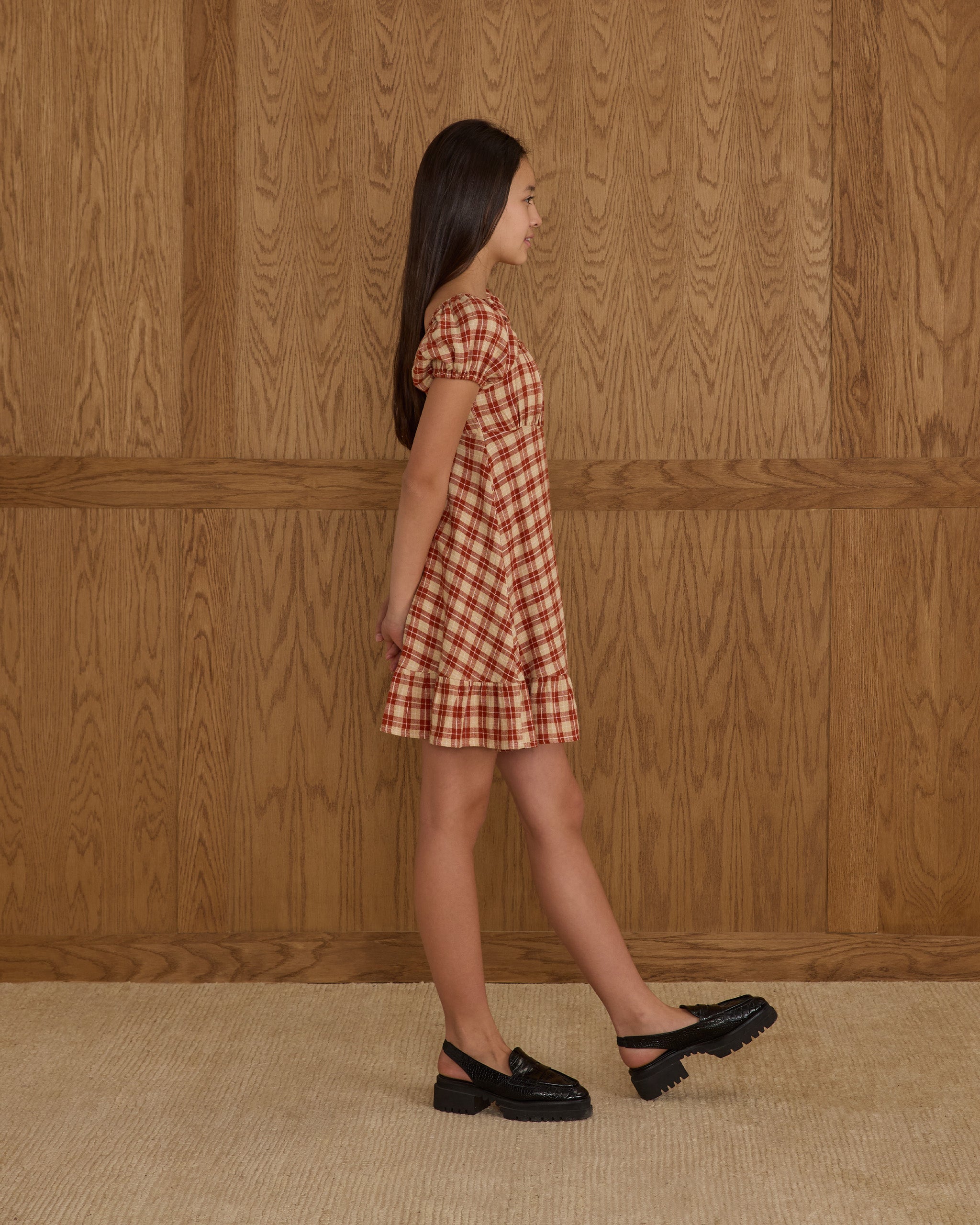 Rylee + Cru Teen Liv Dress - Red Plaid