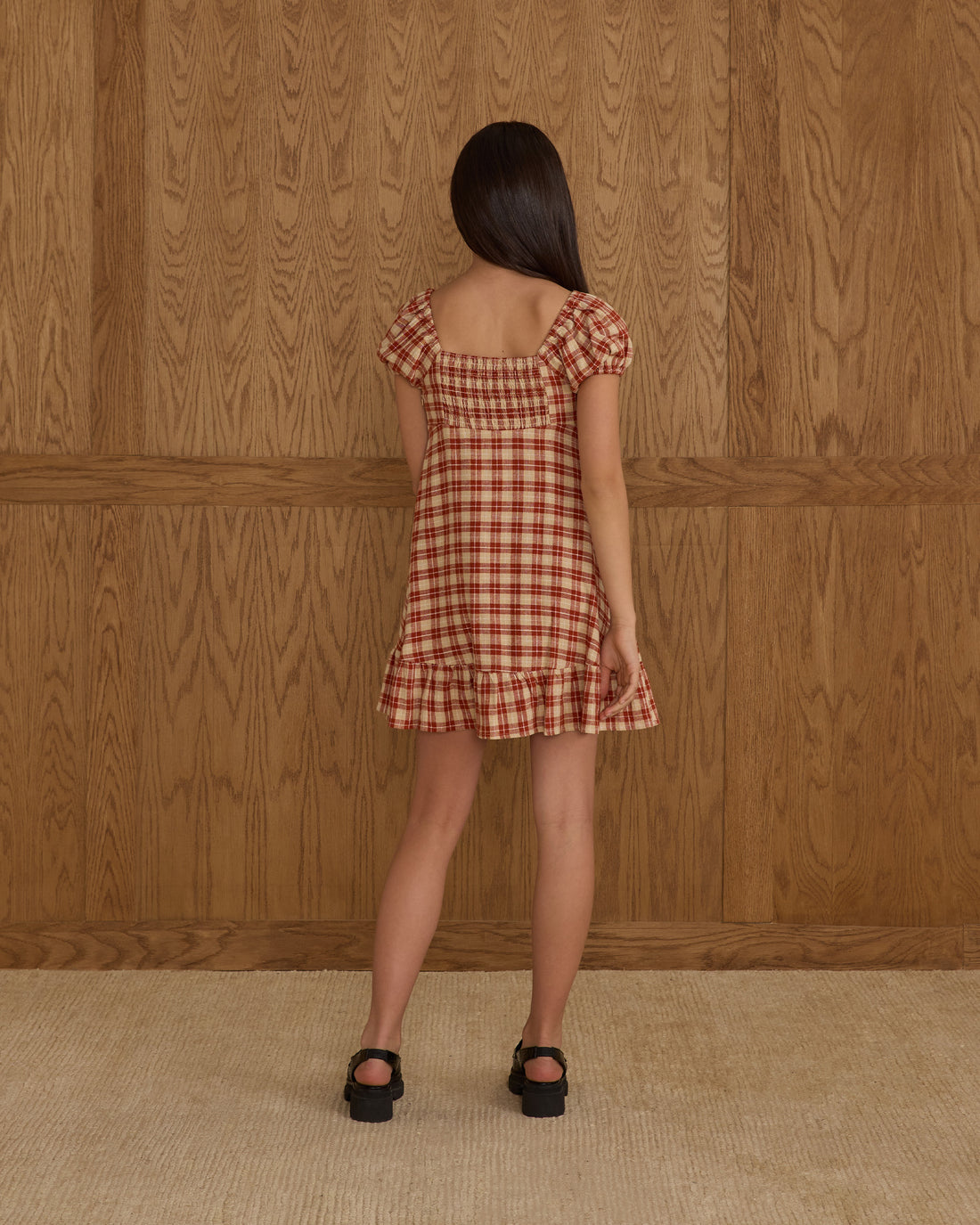 Rylee + Cru Teen Liv Dress - Red Plaid