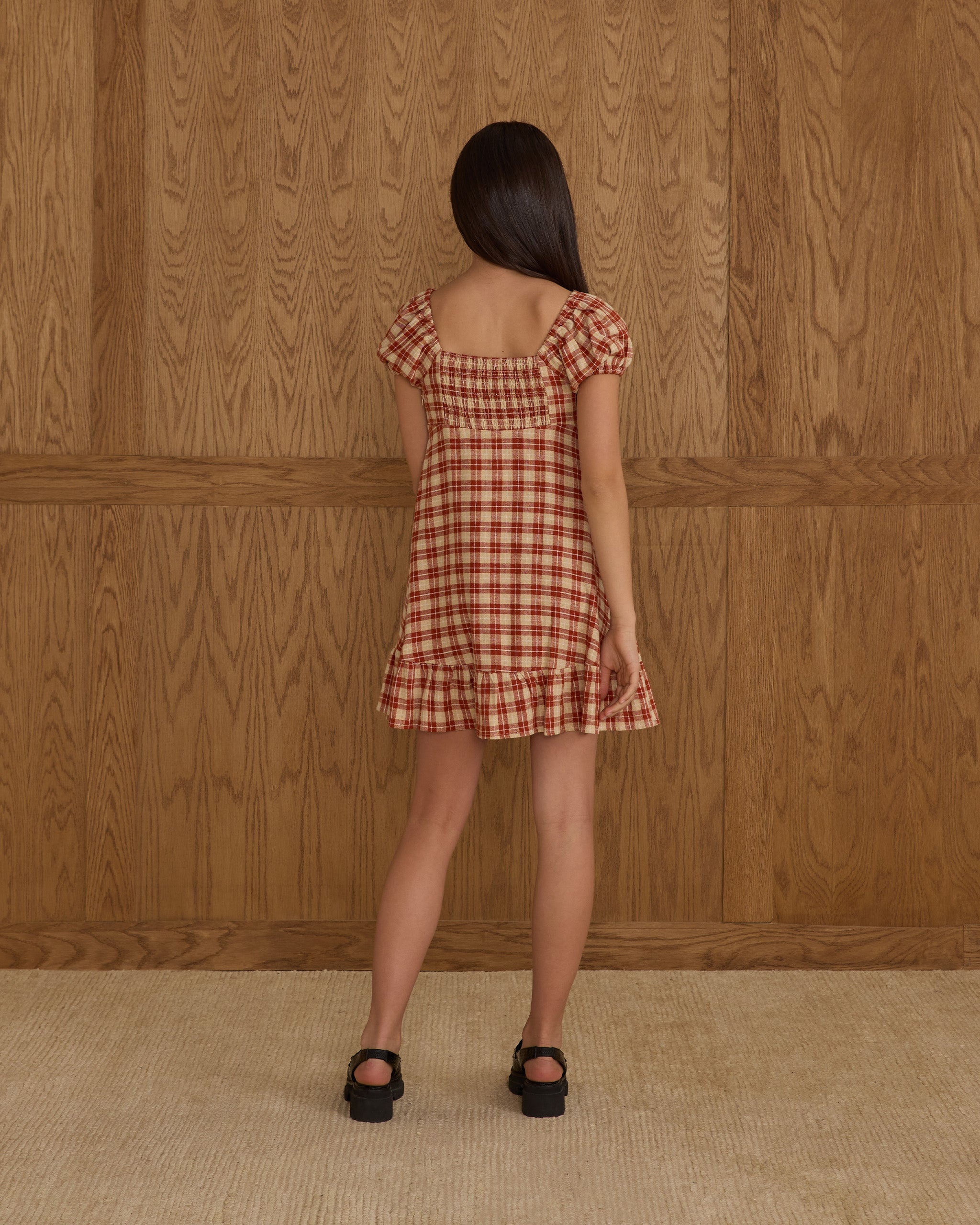 Rylee + Cru Teen Liv Dress - Red Plaid