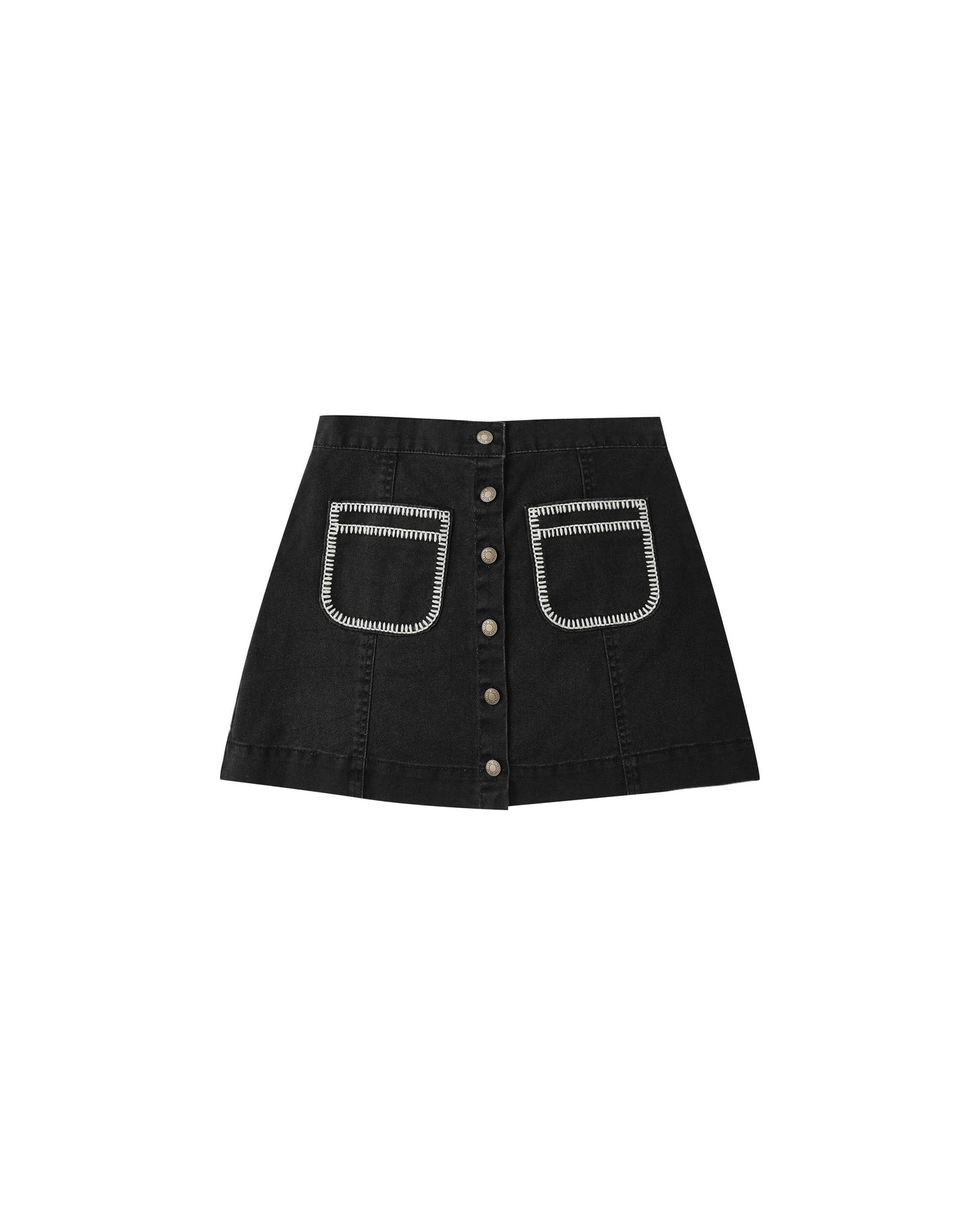 Rylee + Cru Teen Denver Mini Skirt - Washed Black
