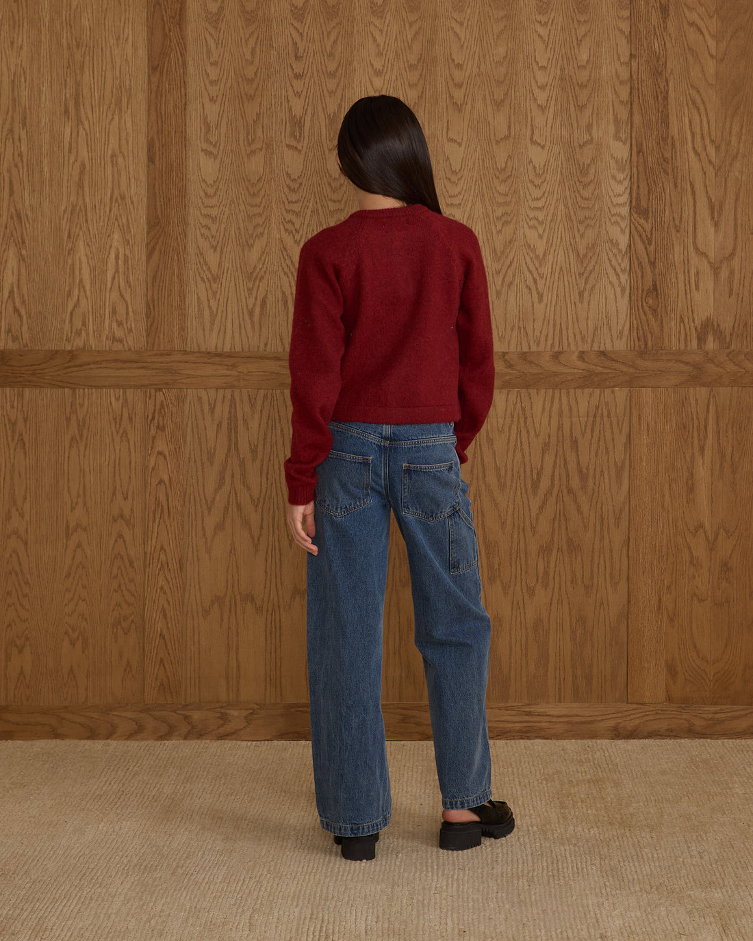 Rylee + Cru Teen Fuzzy Cardigan - Ruby