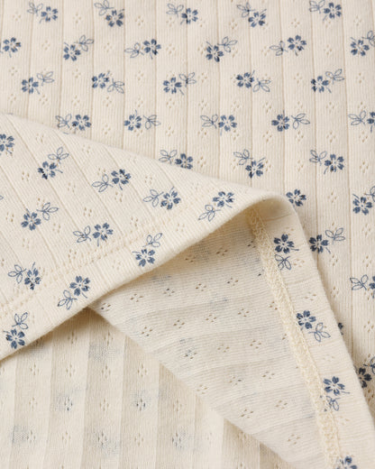 Rylee + Cru Teen Pointelle Lounge Set - Blue Ditsy