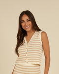Rylee + Cru Women's Knit Vest - Sand Stripe