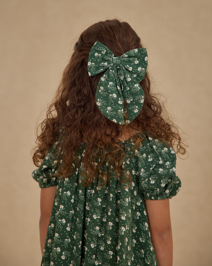 Rylee + Cru Oversized Bow - Green Ditsy