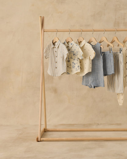 Rylee + Cru Mavrick Romper - Marine Gingham