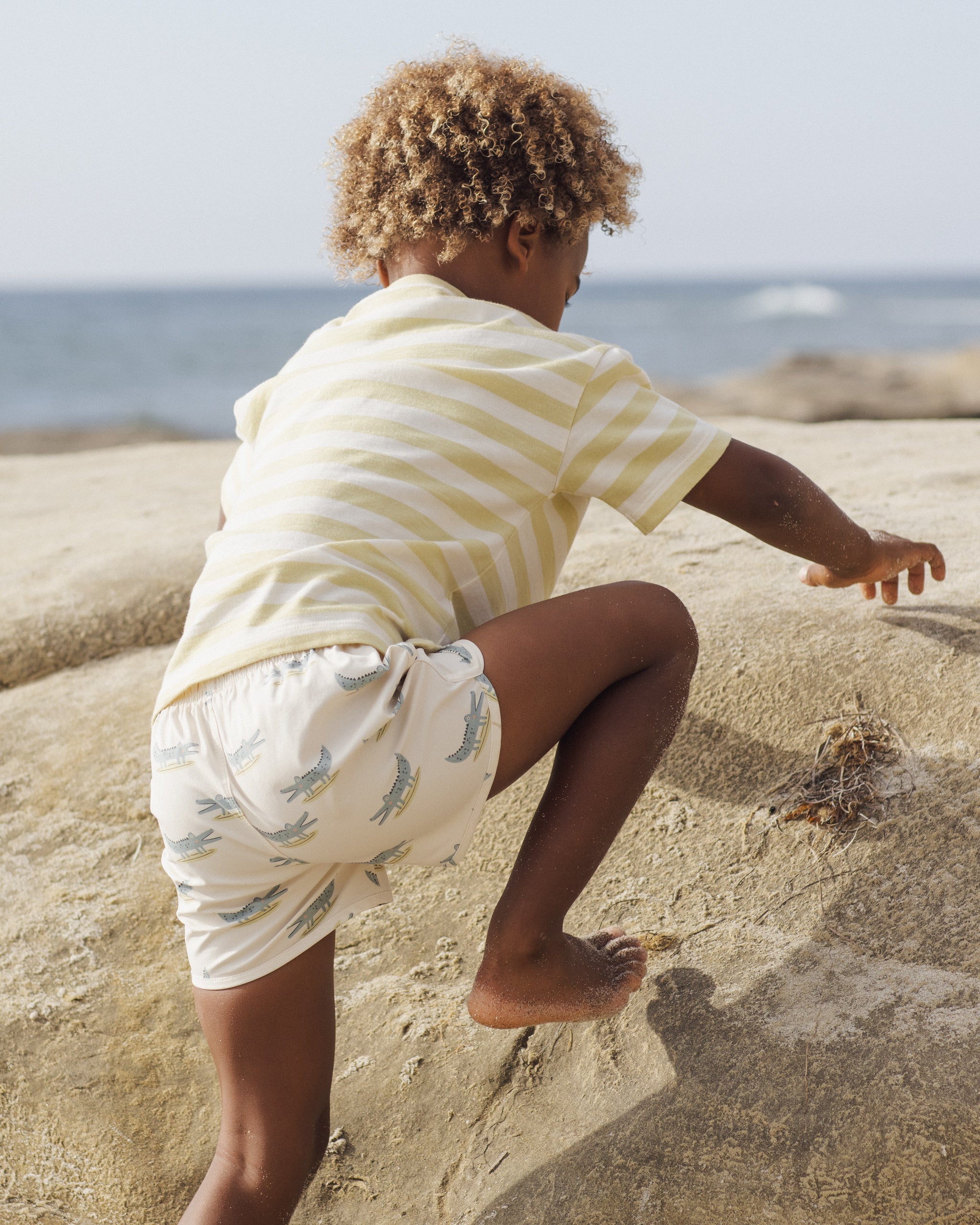 Rylee + Cru Swim Trunk - Alligators