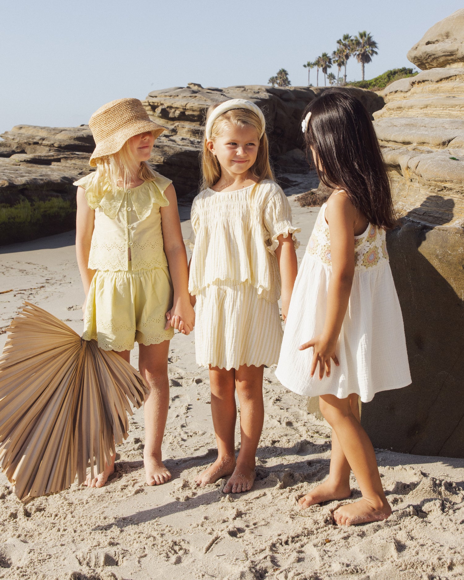 Rylee + Cru Crochet Sundress - Citron Daisy Check