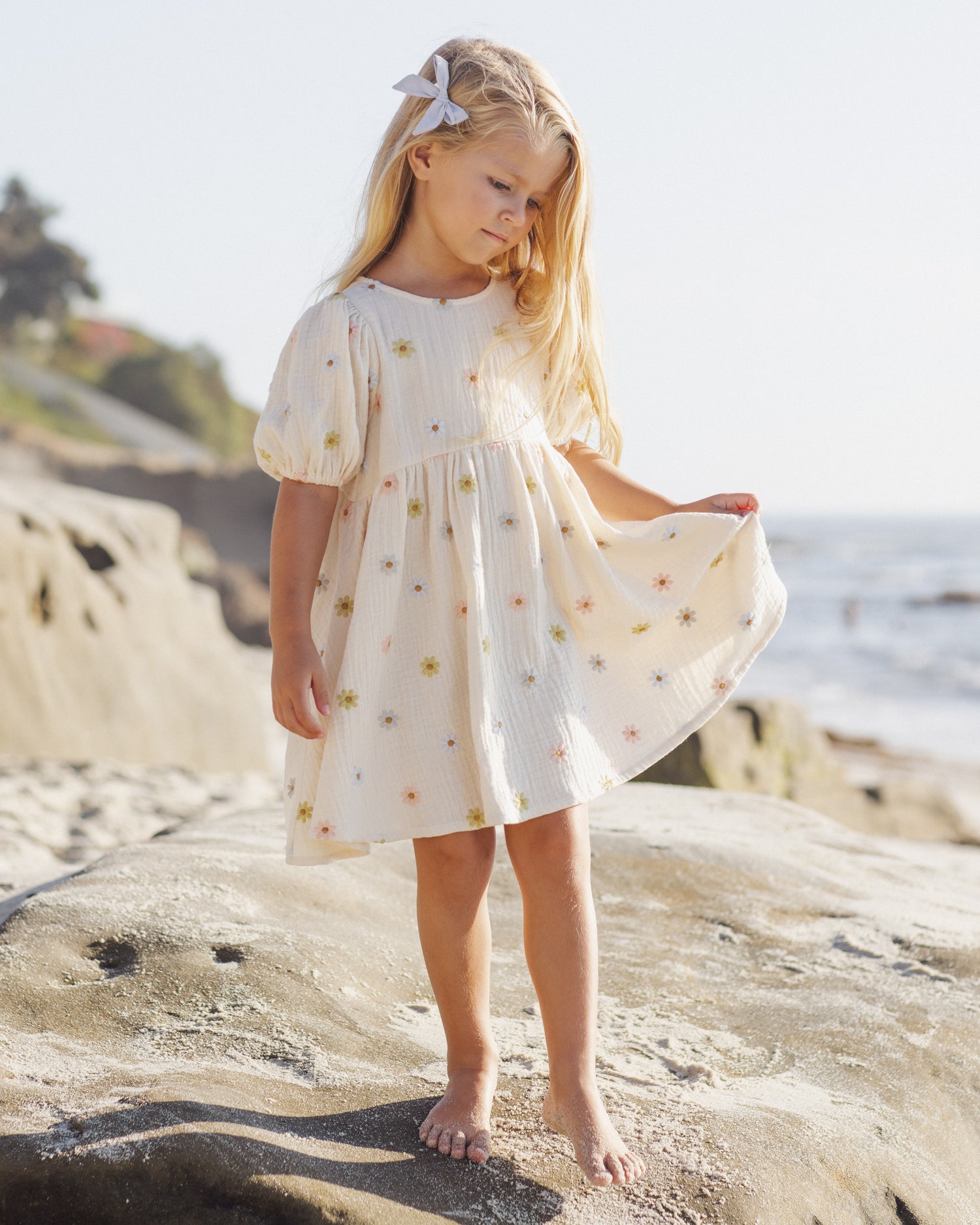 Rylee + Cru Marley Dress - Embroidered Daisies
