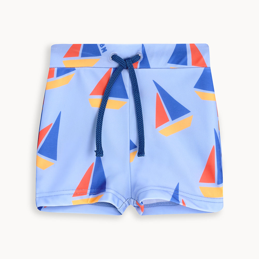Bonnie Mob Rocco Rash Top & Reef Swim Short Set - Sailboat