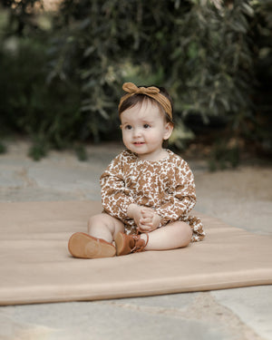 Rylee + Cru Long Sleeve Bubble Romper - Gold Gardens