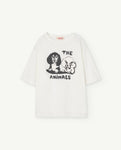 The Animals Observatory Rooster Oversize Kids T-Shirt - Cp White
