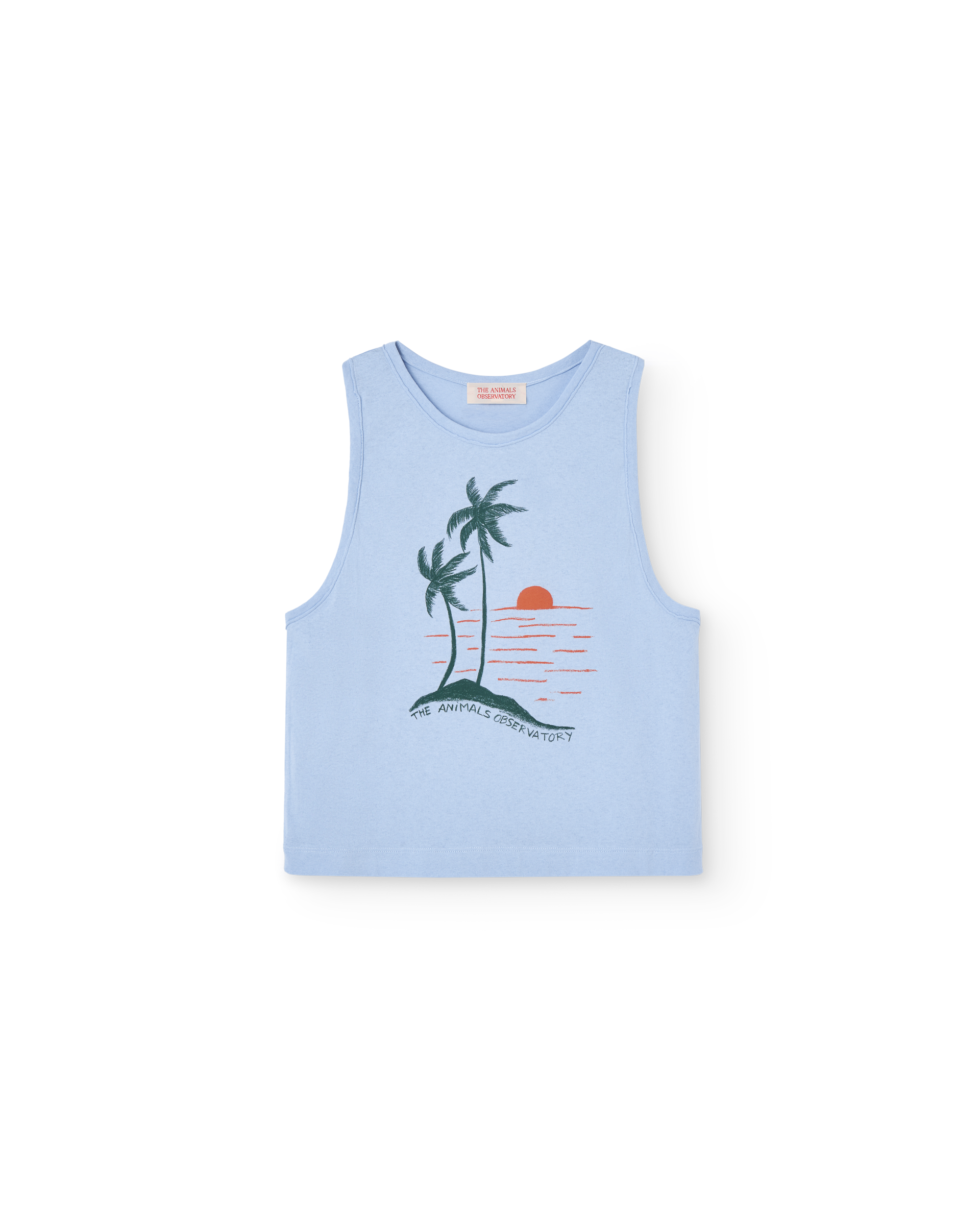 The Animals Observatory Frog Kid Tank Top - Soft Blue