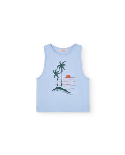 The Animals Observatory Frog Kid Tank Top - Soft Blue
