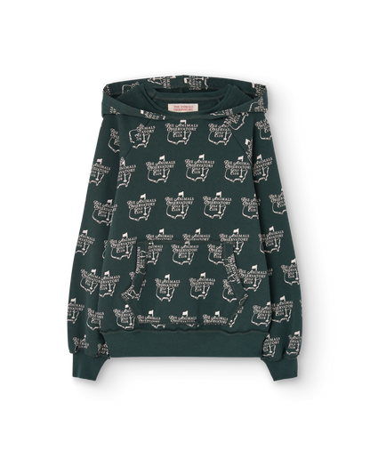 The Animals Observatory Beaver Kid Hoodie - Deep Green