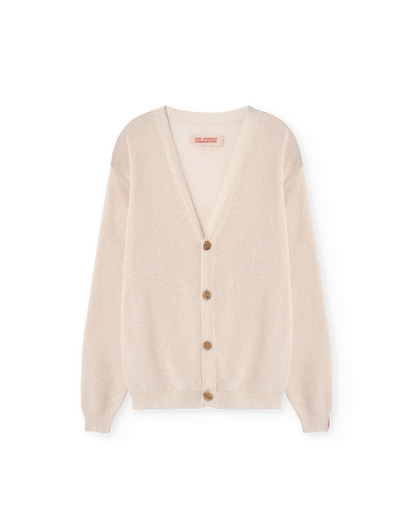The Animals Observatory Racoon Kid Cardigan - Raw White
