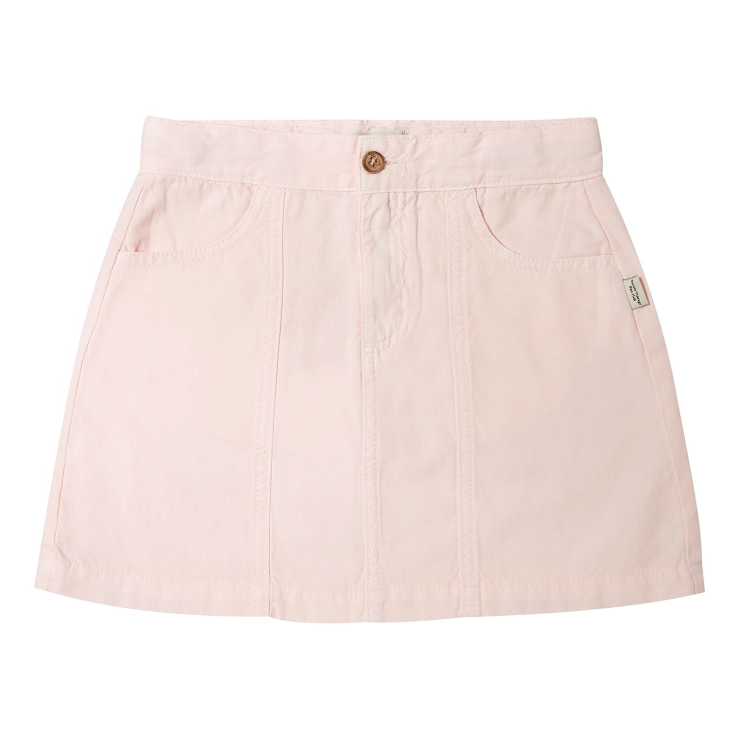 Tocoto Vintage Long Cotton/Linen Skirt - Pink