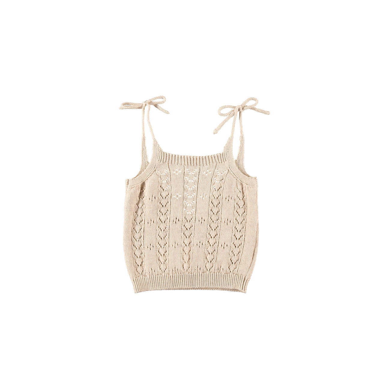 Tocoto Vintage Openwork Knit Top - Off White