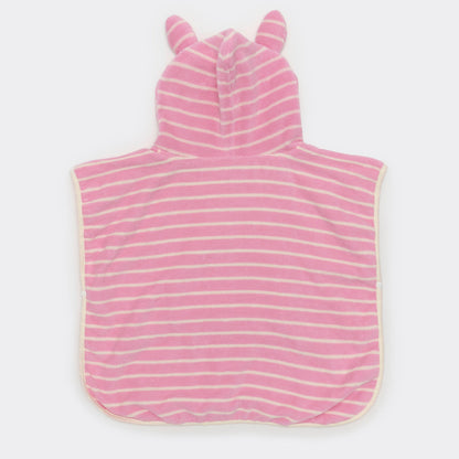 Sunny Life Kids Character Hooded Towel - Cotton Candy Pink Stripe