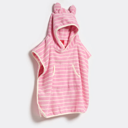 Sunny Life Kids Character Hooded Towel - Cotton Candy Pink Stripe
