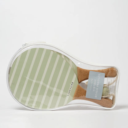 Sunny Life Vintage Beach Paddles - La Palma Sage Stripe