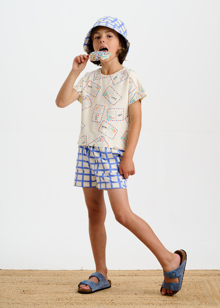 Bonnie Mob Santorini Kids T-Shirt - Postcard