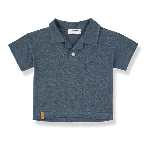1 + In The Family Sandro Short Sleeve Polo - Petroleum