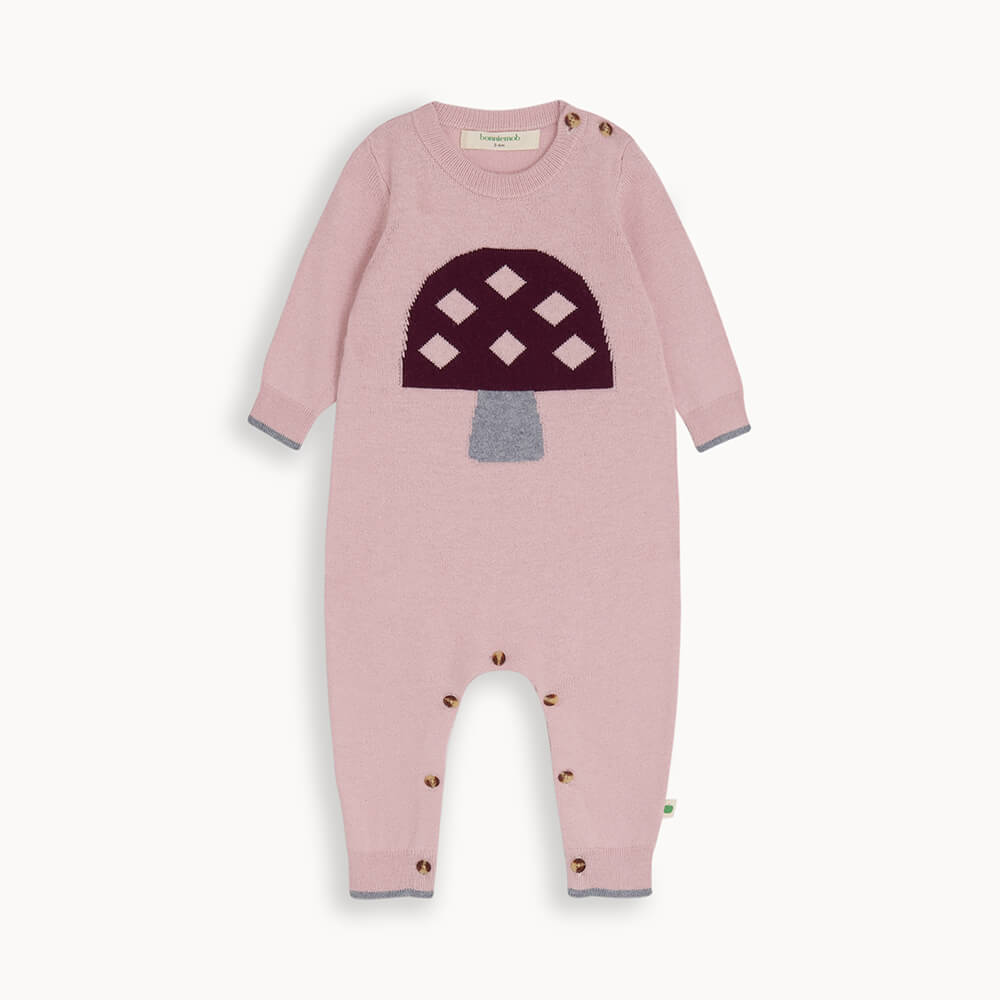 Bonnie Mob Sorrel Mushroom Knit Playsuit - Dusty Pink
