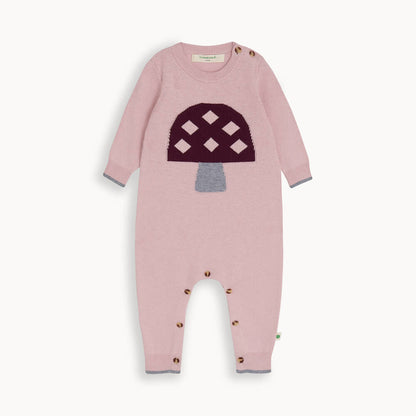 Bonnie Mob Sorrel Mushroom Knit Playsuit - Dusty Pink
