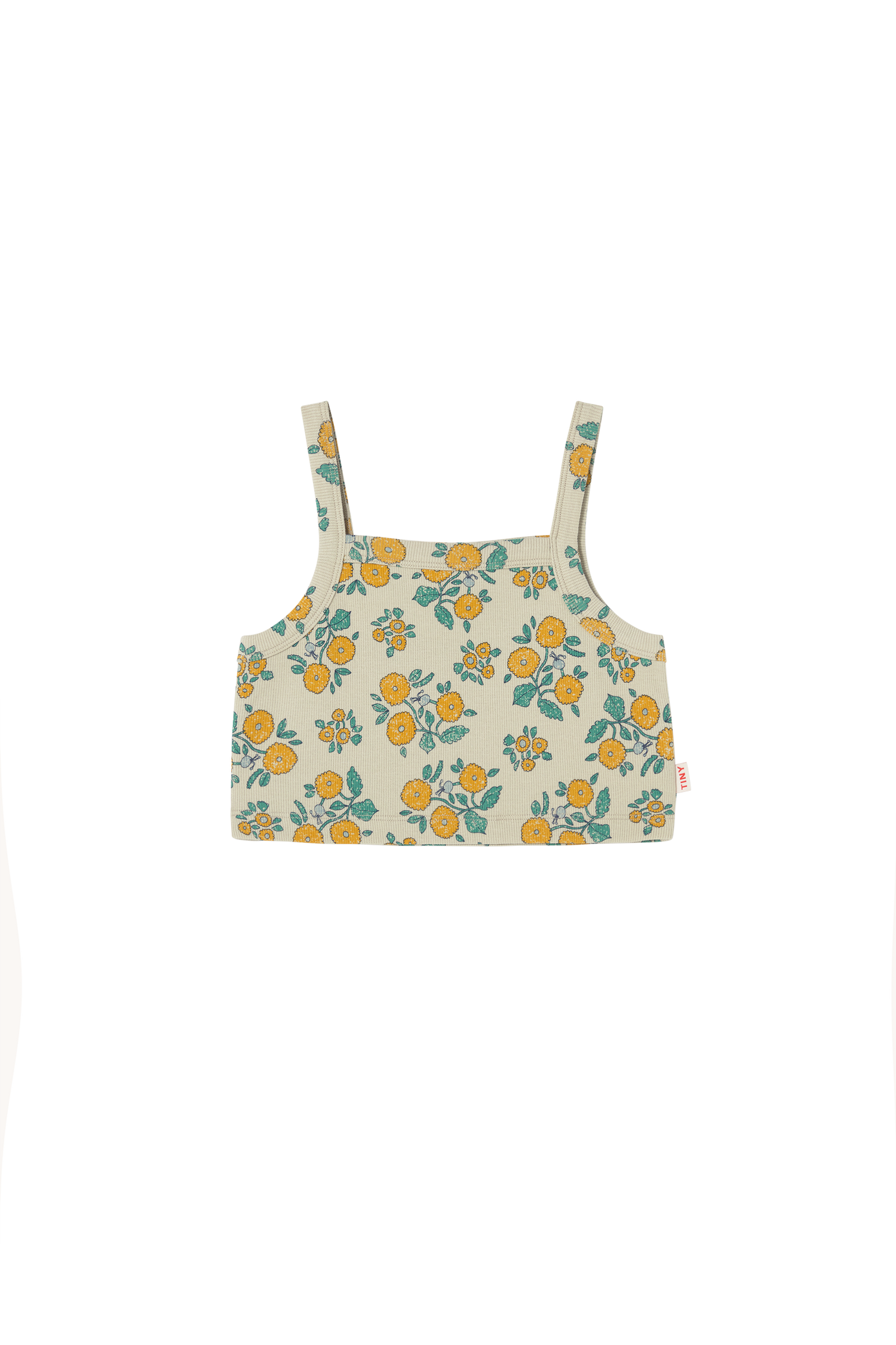 Tiny Cottons Flowers Top - Dark Vanilla