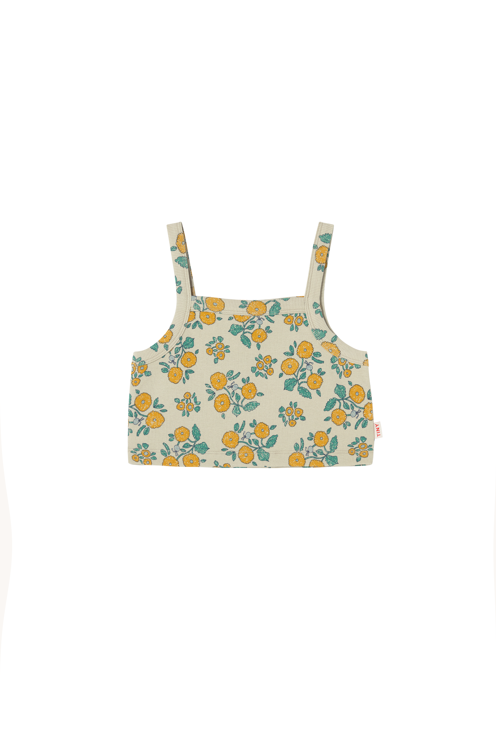 Tiny Cottons Flowers Top - Dark Vanilla