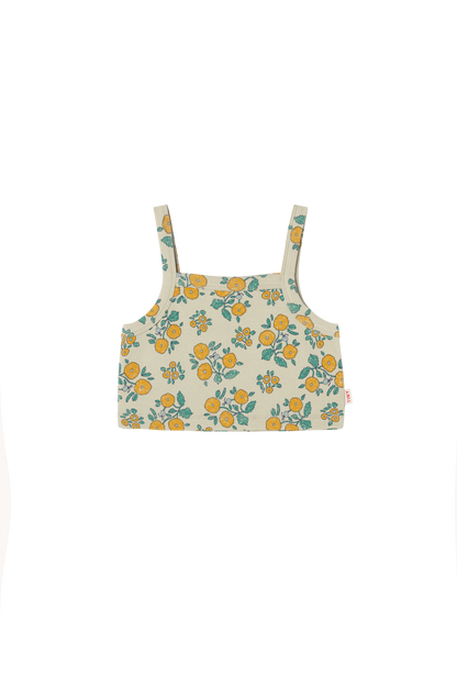Tiny Cottons Flowers Top - Dark Vanilla