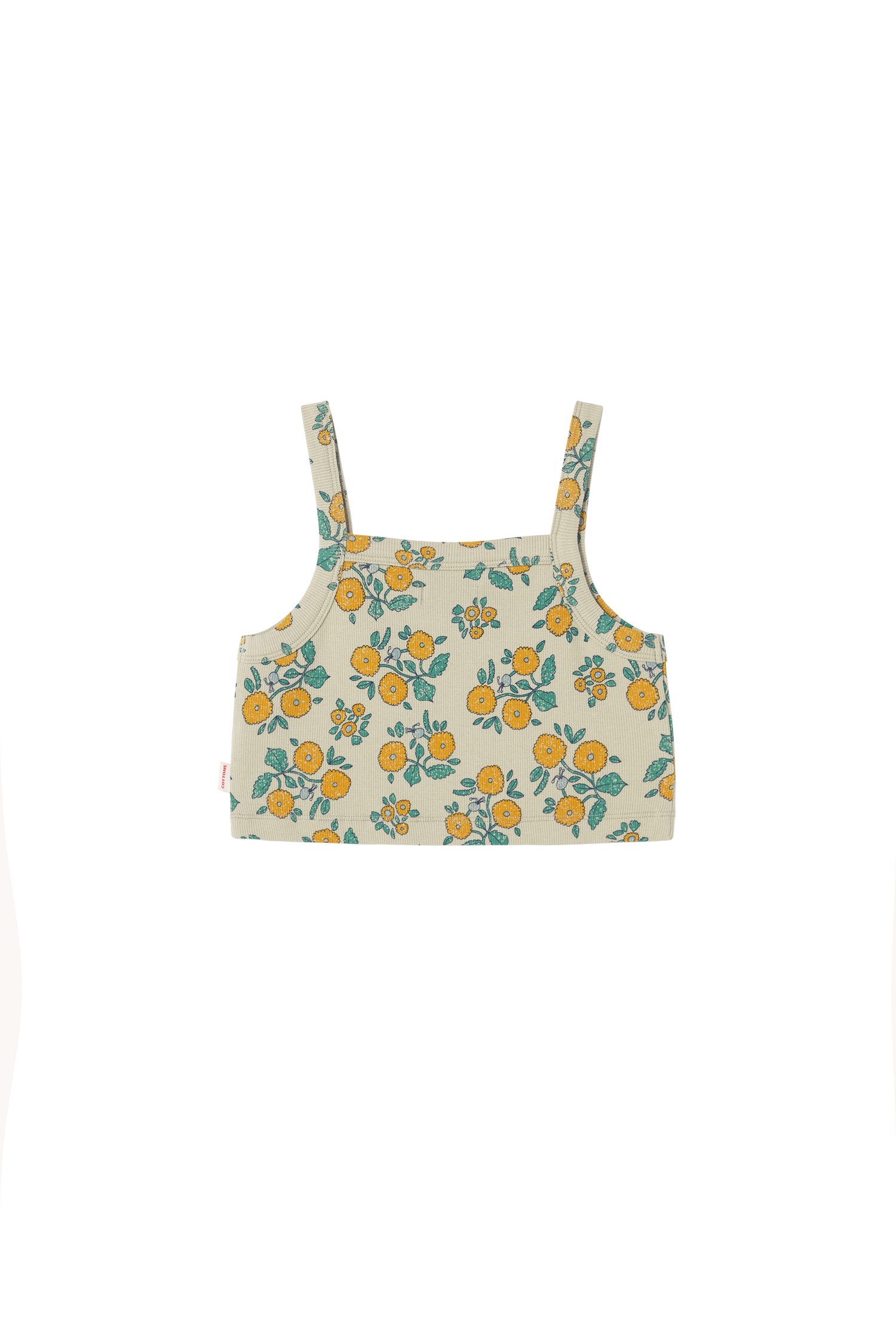 Tiny Cottons Flowers Top - Dark Vanilla