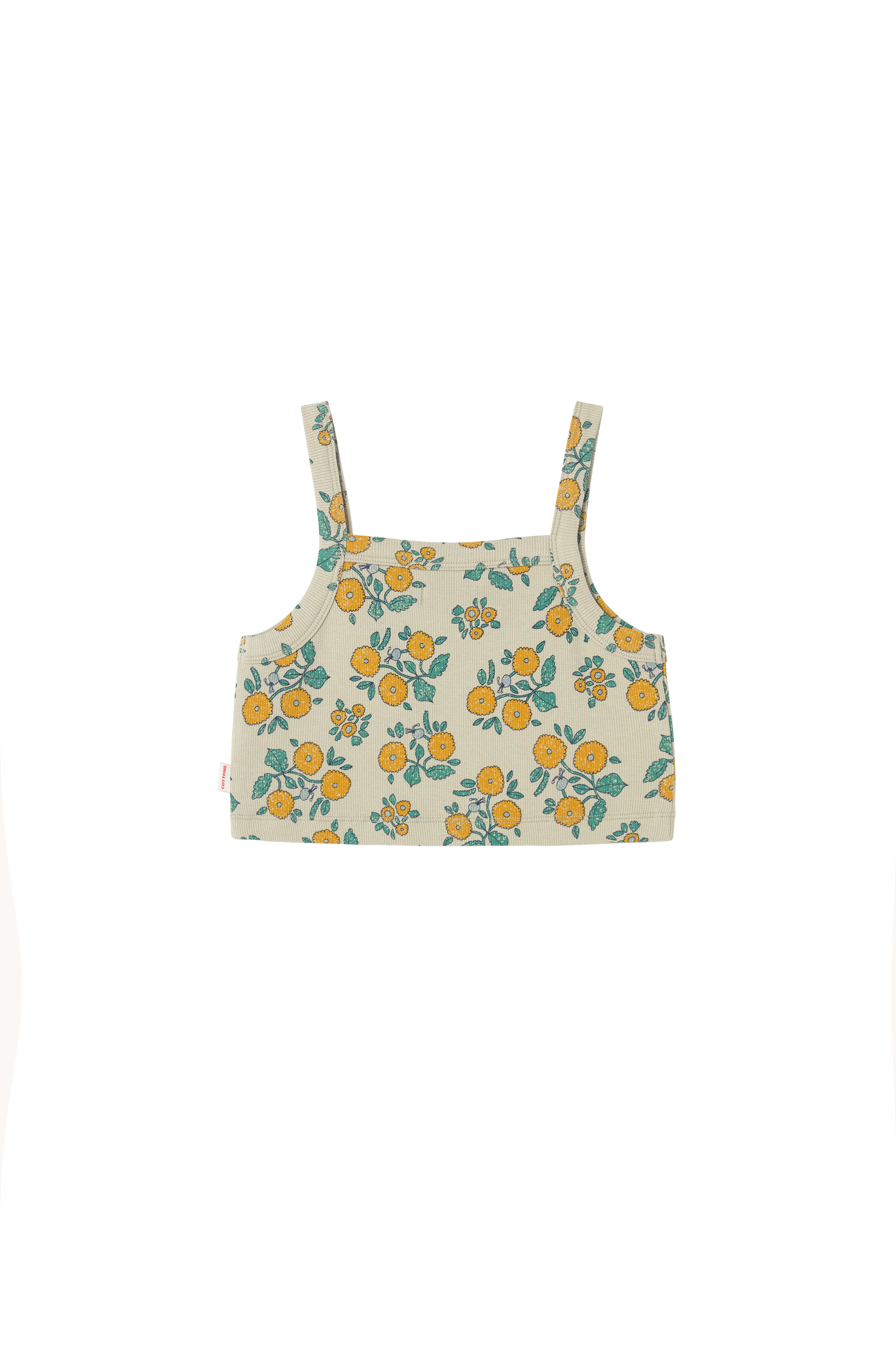Tiny Cottons Flowers Top - Dark Vanilla