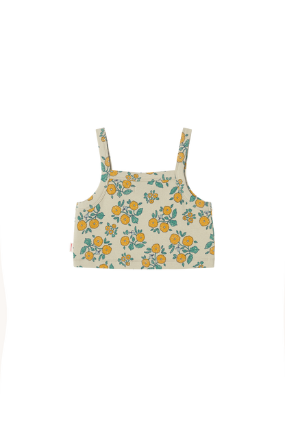 Tiny Cottons Flowers Top - Dark Vanilla