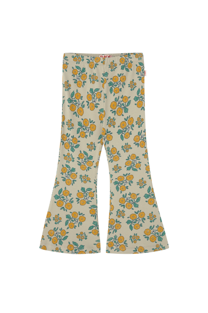 Tiny Cottons Flowers Rib Pant - Dark Vanilla
