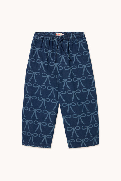 Tiny Cottons Bows Pant - Blue Denim