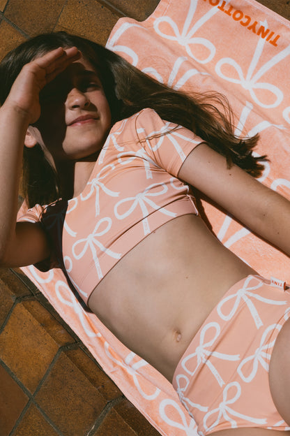 Tiny Cottons Bows Swim Set - Papaya