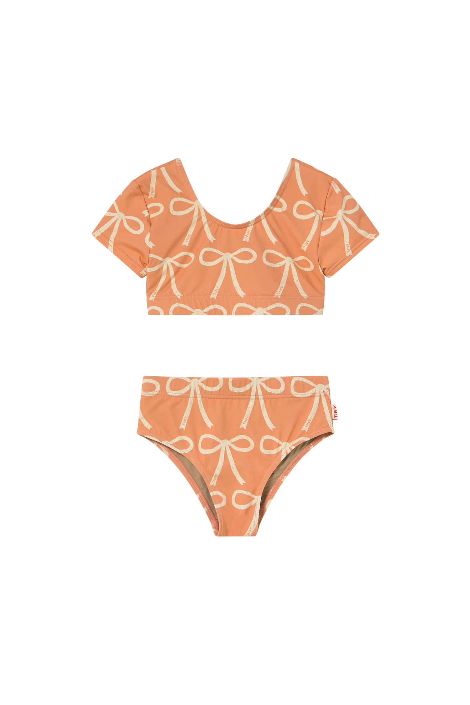 Tiny Cottons Bows Swim Set - Papaya