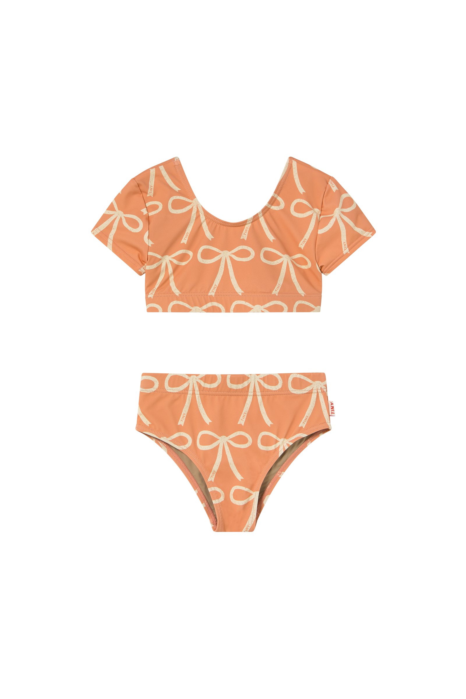 Tiny Cottons Bows Swim Set - Papaya