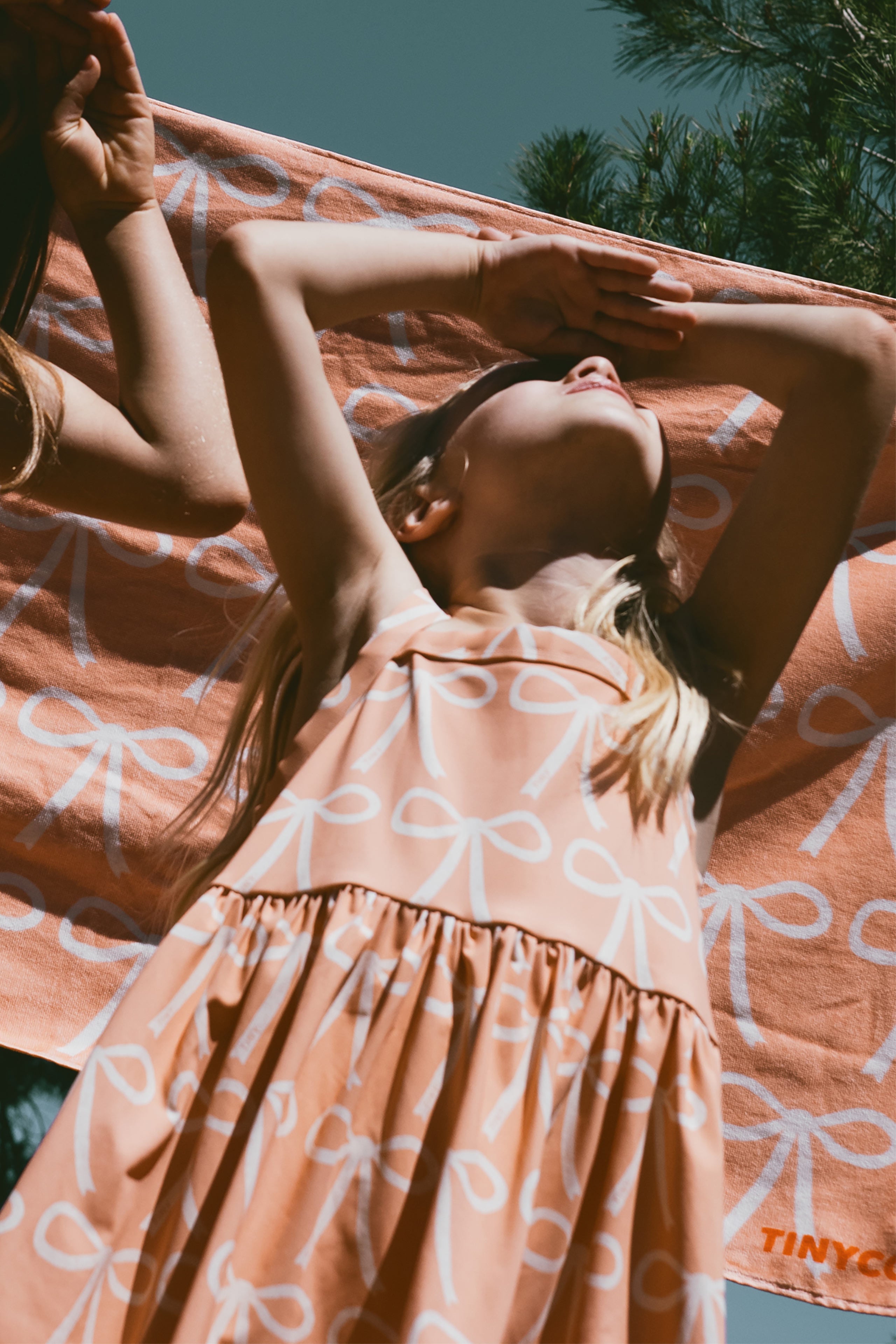 Tiny Cottons Swim Bows Dress - Papaya