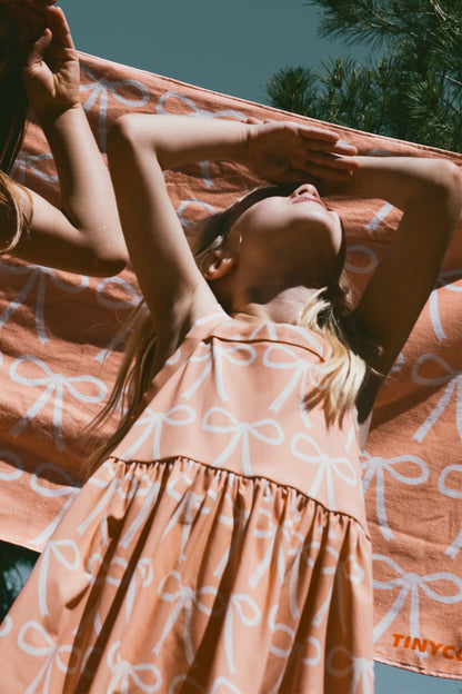 Tiny Cottons Swim Bows Dress - Papaya