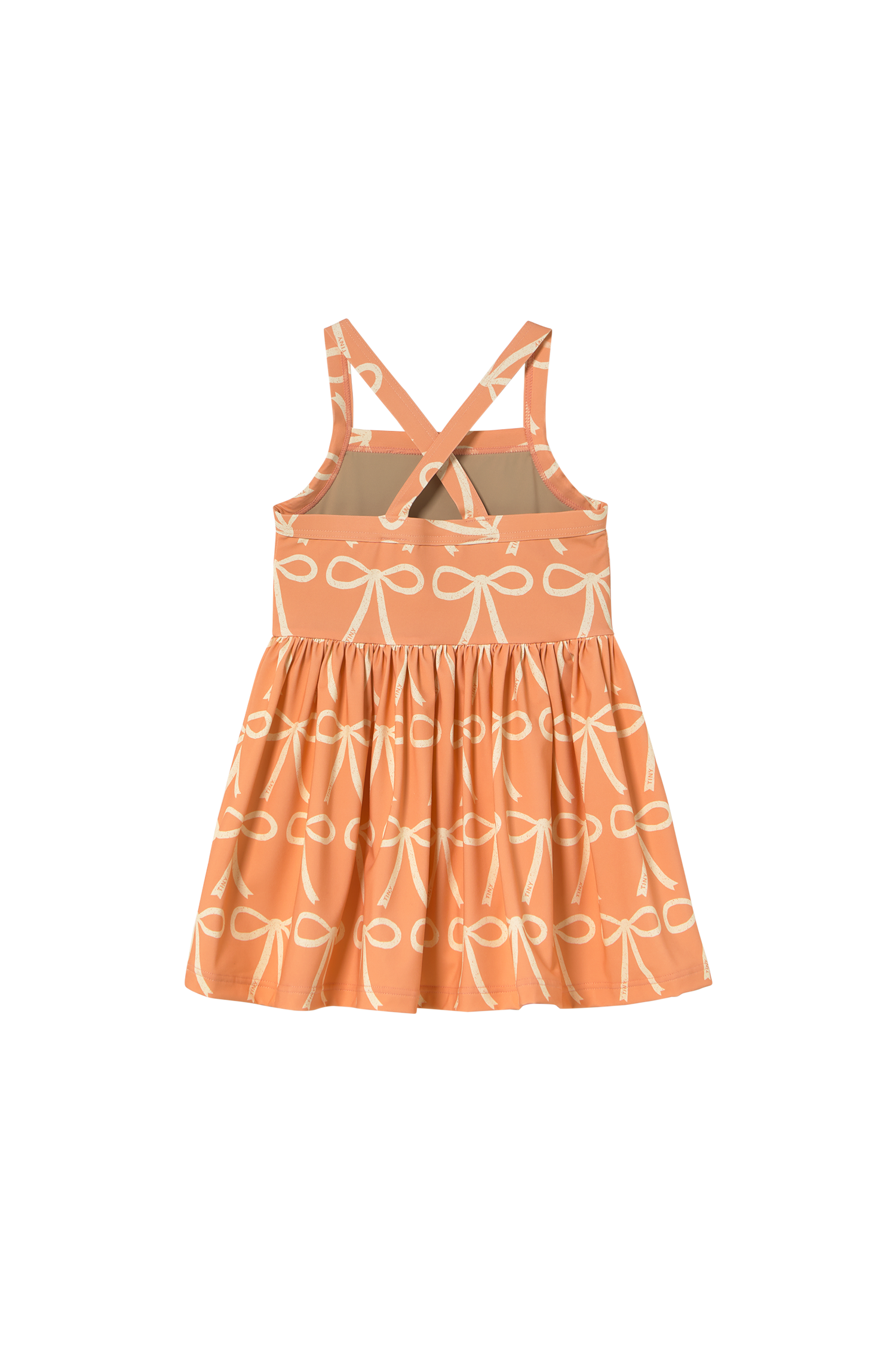 Tiny Cottons Swim Bows Dress - Papaya