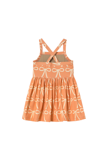 Tiny Cottons Swim Bows Dress - Papaya